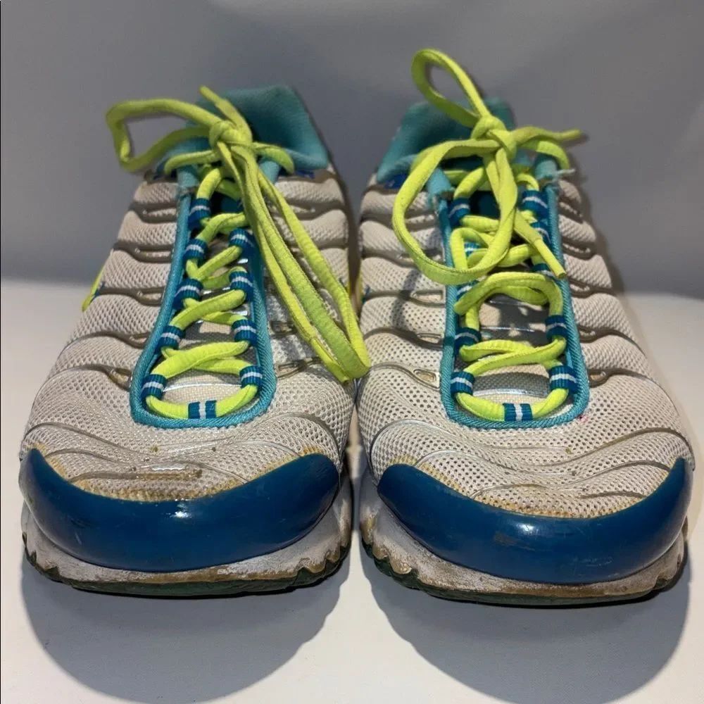 Nike Women's Sneakers with Blue and Lime Accents